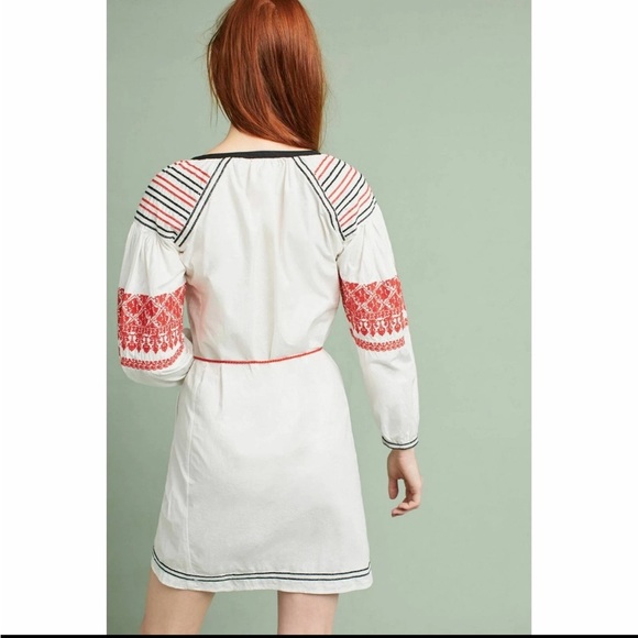 Anthropologie Romy Embroidered Poplin Dress by Valiante  $259 US Size 1 (S) - Picture 2 of 6